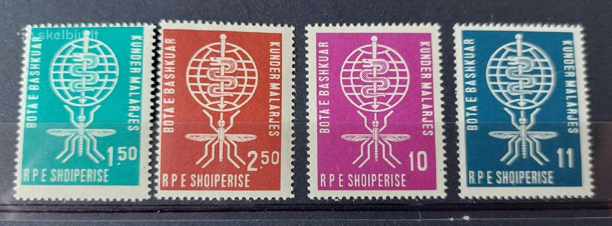 Albanija 1962 Maliarija, švarus ,Michel Nr.650a-65