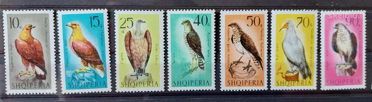 Albanija 1966 Ereliai, švarus ,Michel Nr.1124-1130