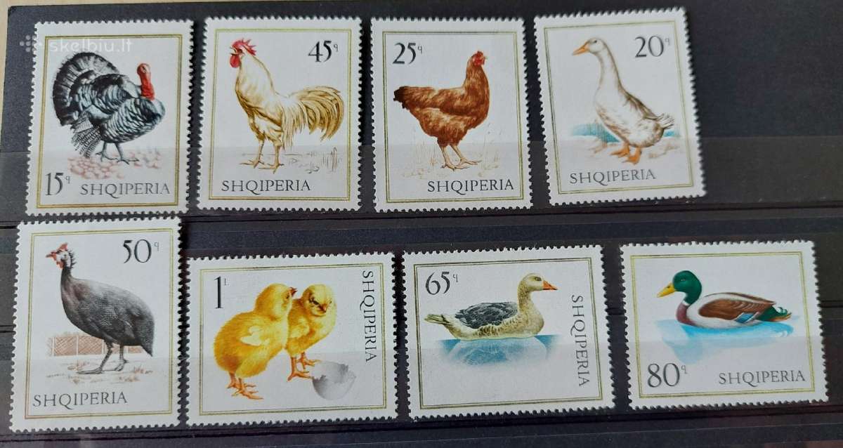 Albanija 1967 naminiai paukščiai, švarus ,Michel N