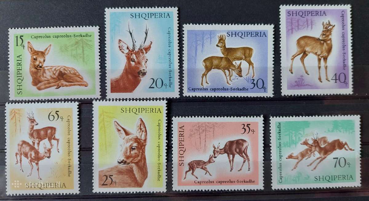 Albanija 1967 Elniai, švarus ,Michel Nr.1169-1176