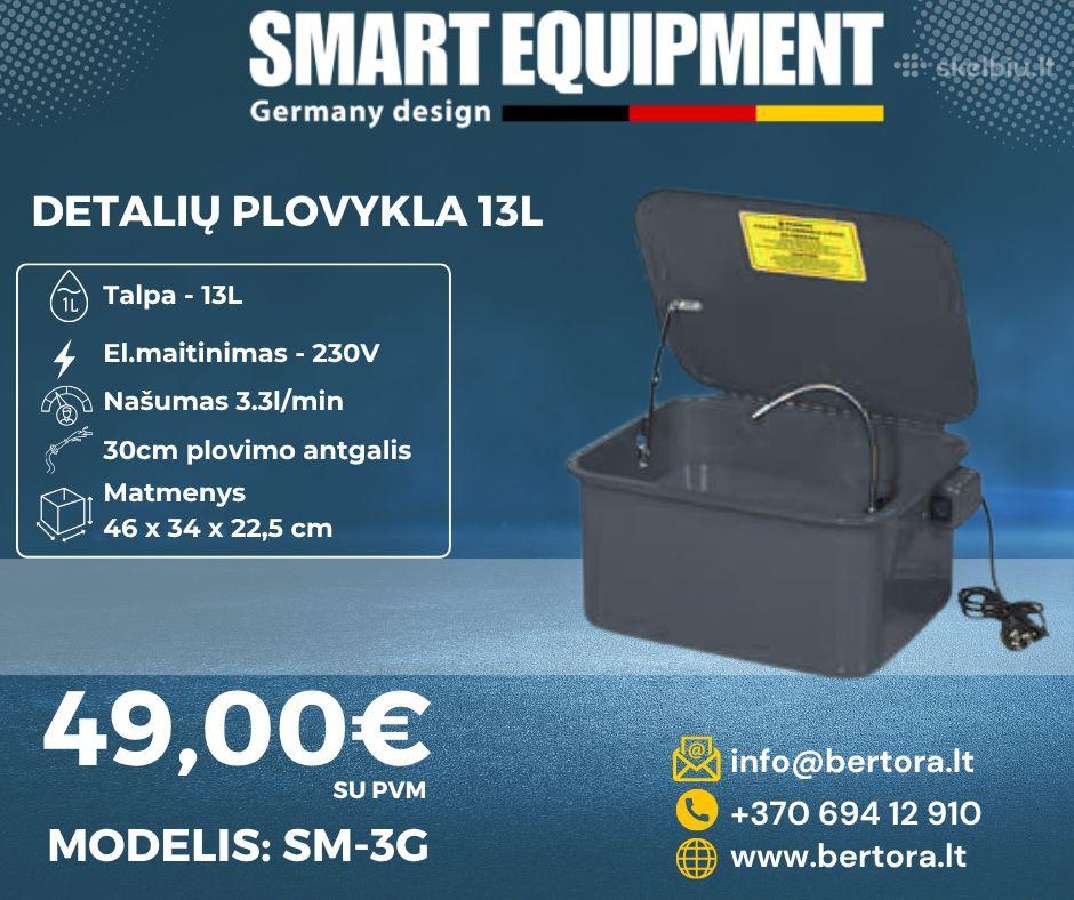 Sm-3g 13l detalių plovykla Smart Equipment