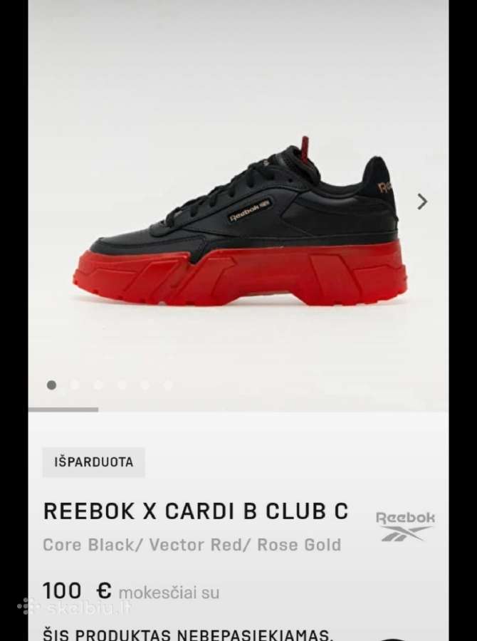 Reebok Cardi B Club C' Vector red'/storu padu - nuotraukos Nr. 3