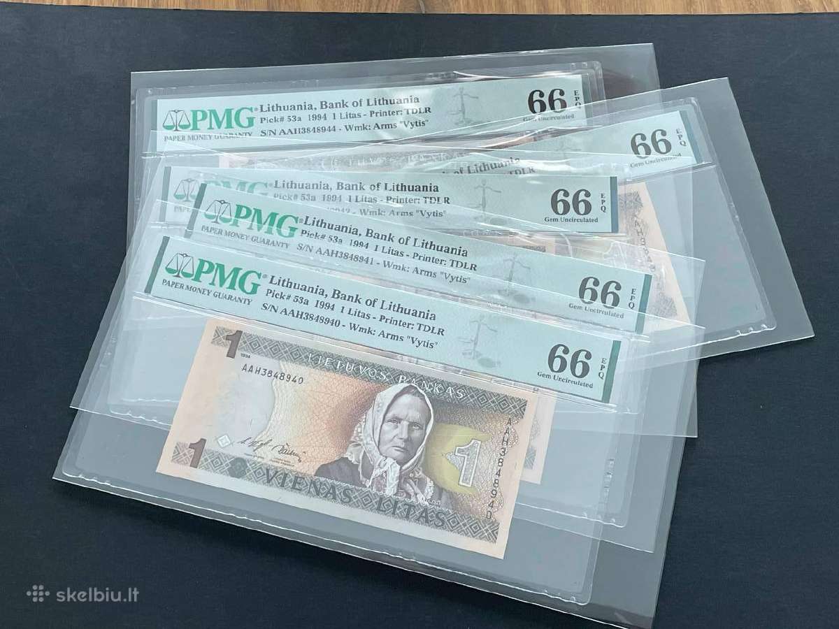 Lietuva 1 Litas 1994 Pmg 66 Epq banknotai - nuotraukos Nr. 3