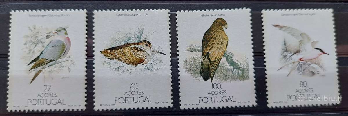 Portugalija(azorai) 1988 paukščiai, švarus ,Michel