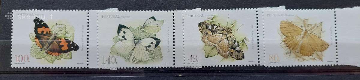 Portugalija(madeira) 1997 drugeliai, švarus ,Miche