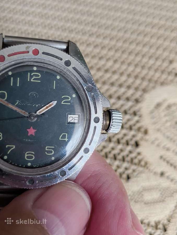 CcCCCP Laikrodis Kamandirskije. Mechaninis Pilnai - nuotraukos Nr. 3