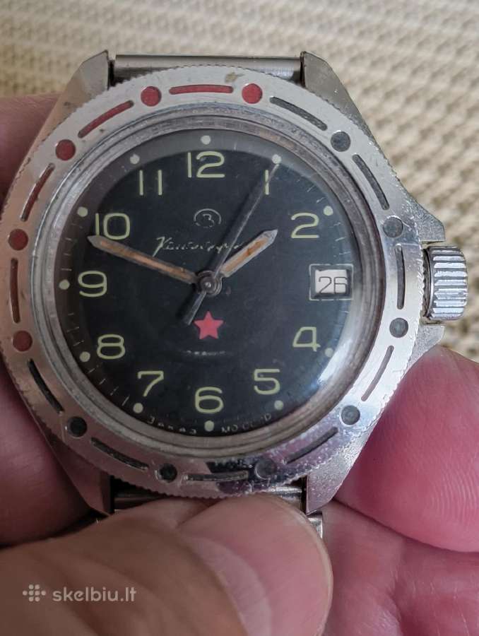 CcCCCP Laikrodis Kamandirskije. Mechaninis Pilnai - nuotraukos Nr. 4