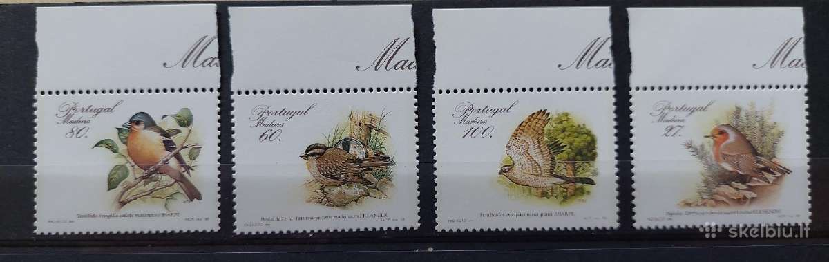 Portugalija(madeira) 1988 paukščiai, švarus ,Miche
