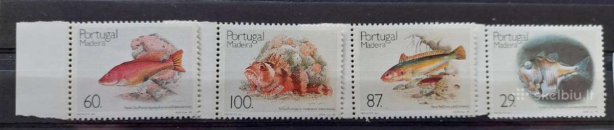 Portugalija(madeira) 1989 Žuvis, švarus ,Michel Nr