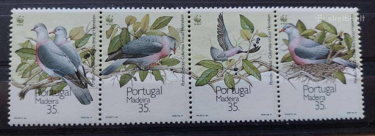 Portugalija(madeira) 1991 Wwf, švarus ,Michel Nr.1