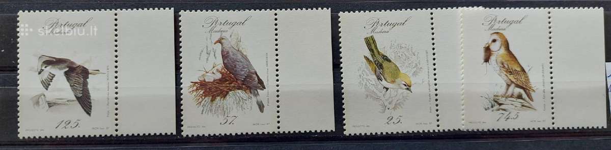 Portugalija(madeira) 1987 paukščiai, švarus ,Miche
