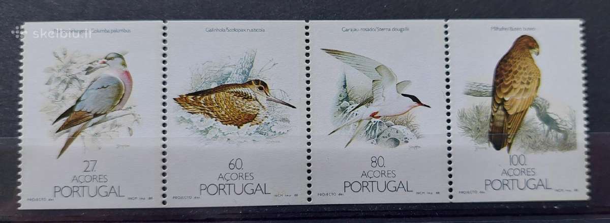 Portugalija(azorai) 1988 paukščiai, švarus ,Michel