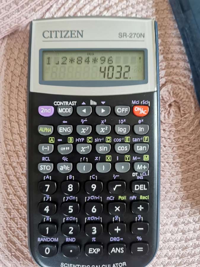 Citizen Sr-270n mokslinis skaičiuotuvas - nuotraukos Nr. 2