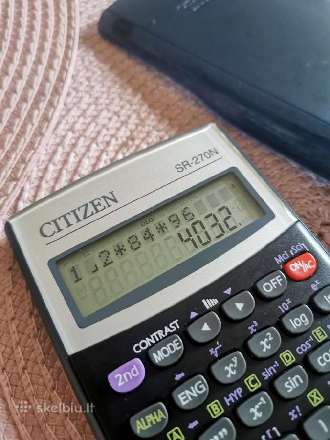 Citizen Sr-270n mokslinis skaičiuotuvas - nuotraukos Nr. 3