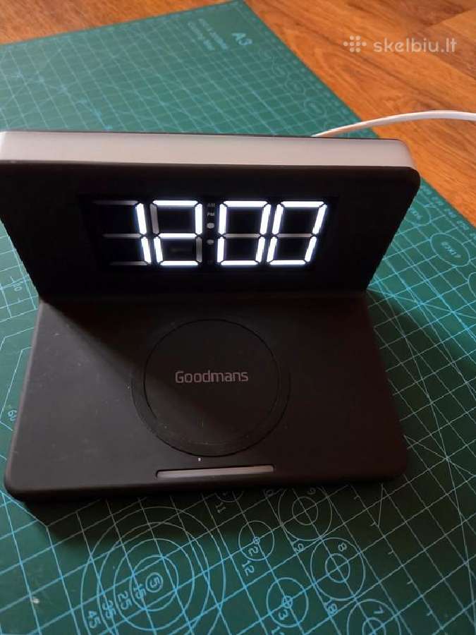 Goodmans LED laikrodis / žadintuvas / wireless
