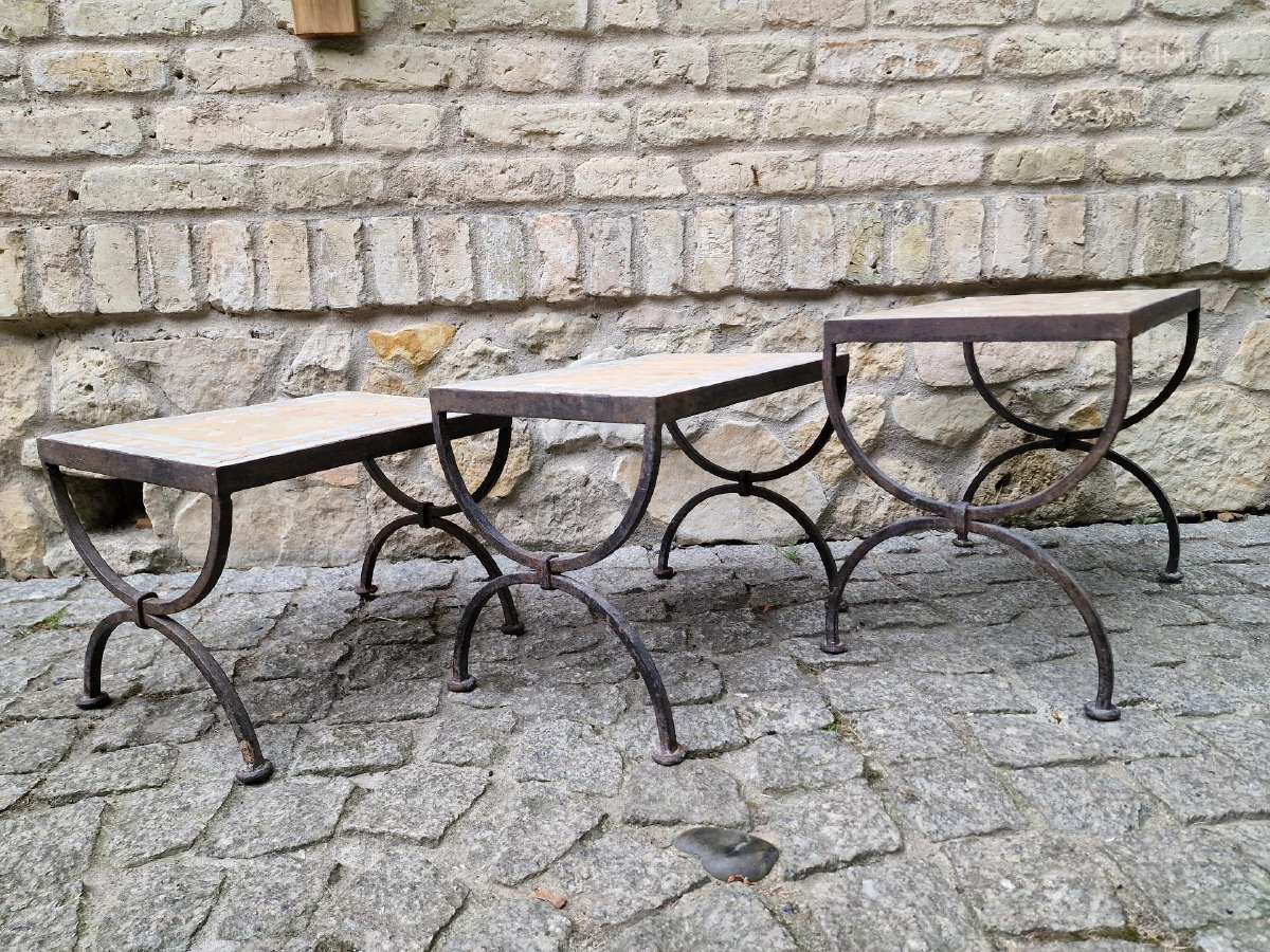 Vintažinis marokietiškų staliukų komplektas - nuotraukos Nr. 8