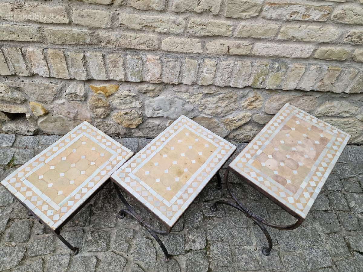 Vintažinis marokietiškų staliukų komplektas - nuotraukos Nr. 9