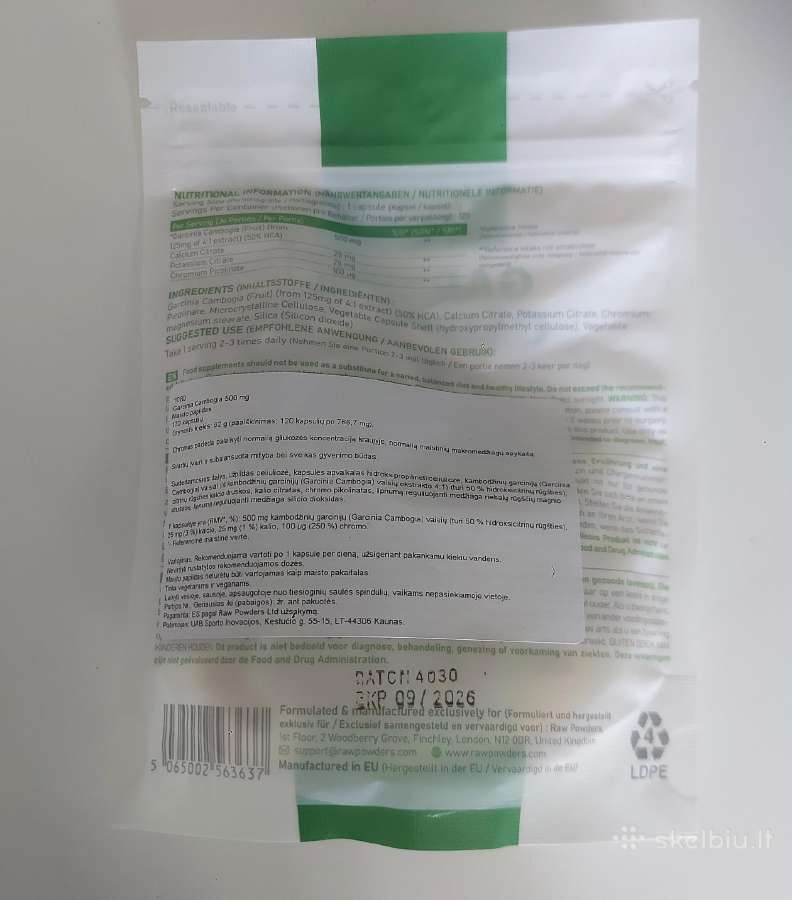 Garcinia Cambogia 500 mg - nuotraukos Nr. 2