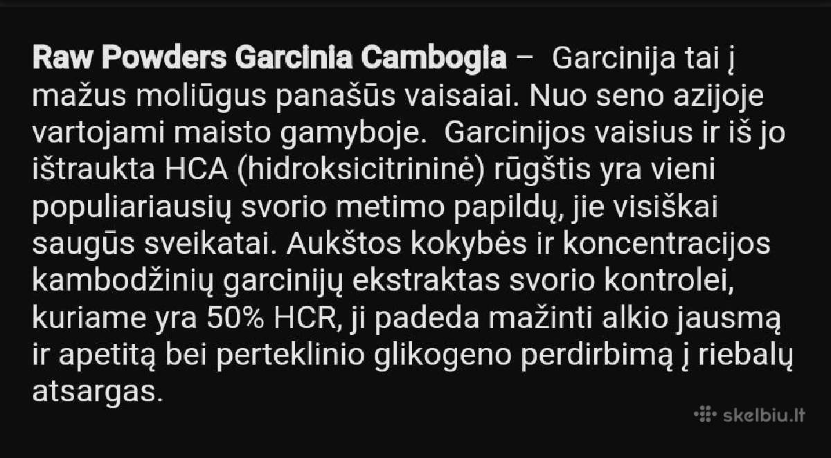 Garcinia Cambogia 500 mg - nuotraukos Nr. 5