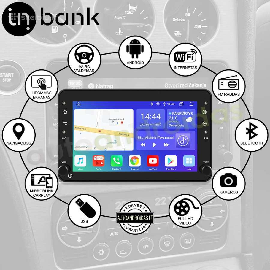 Android multimedija WiFi/GPS - nuotraukos Nr. 2