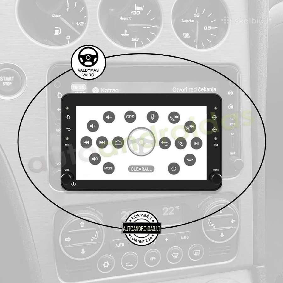 Android multimedija WiFi/GPS - nuotraukos Nr. 12