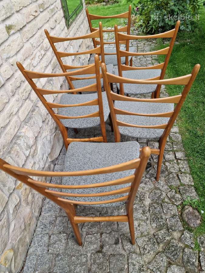 Vintažinės mid century bukmedžio kėdės - nuotraukos Nr. 3