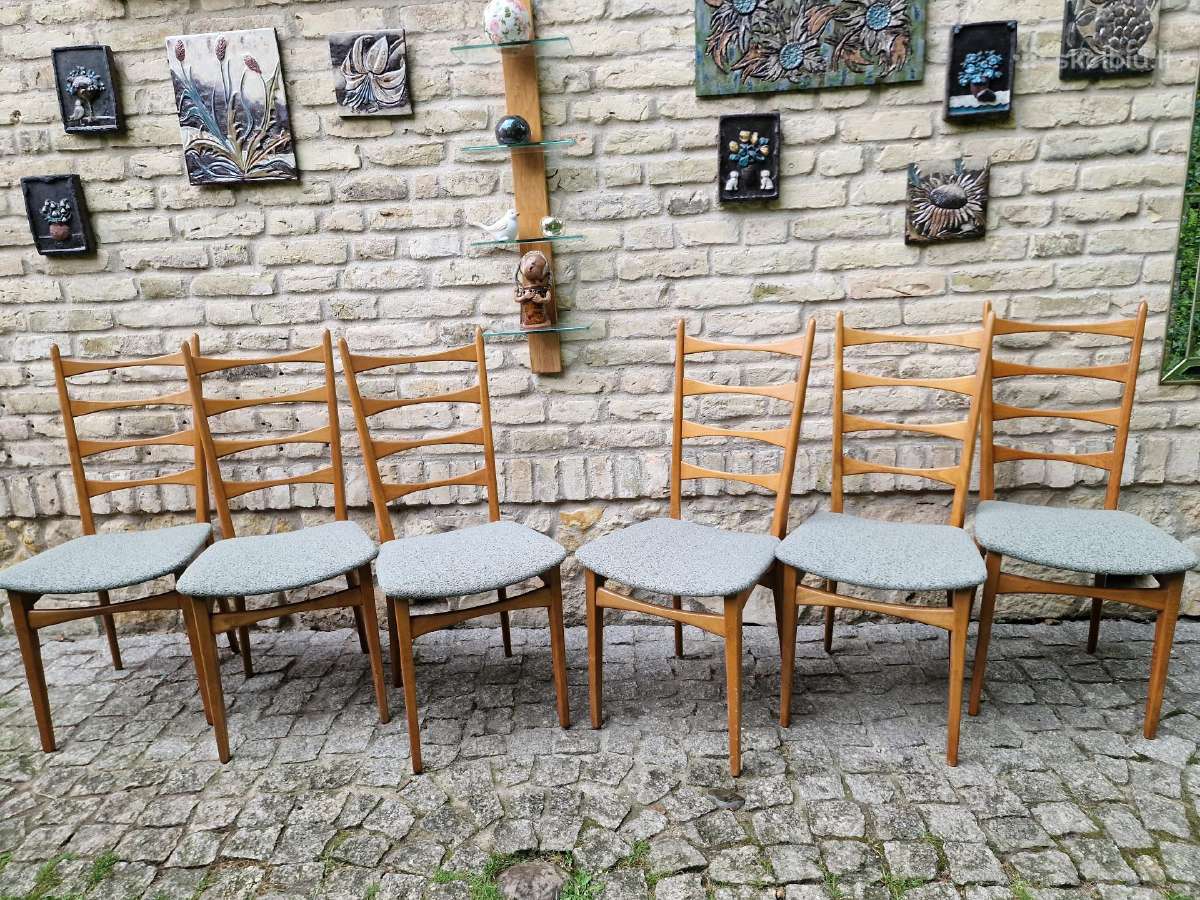 Vintažinės mid century bukmedžio kėdės - nuotraukos Nr. 7