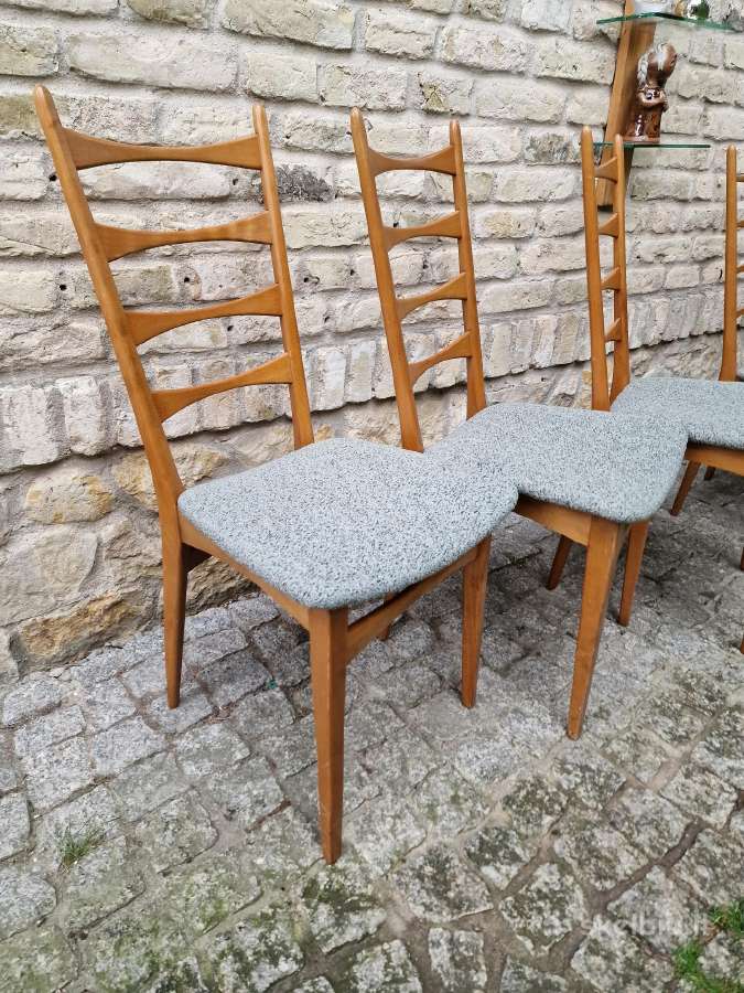 Vintažinės mid century bukmedžio kėdės - nuotraukos Nr. 8