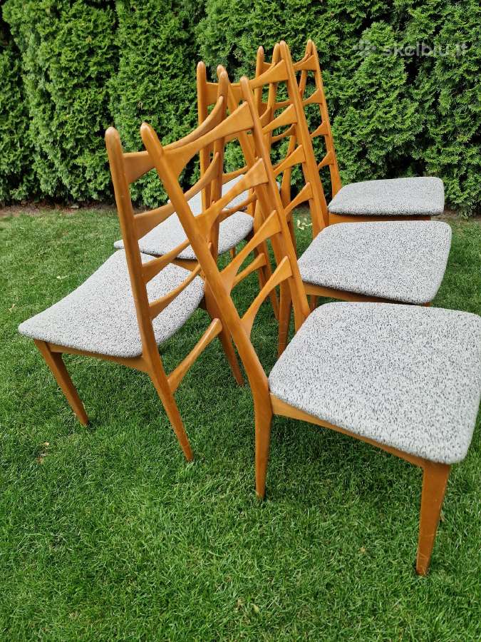 Vintažinės mid century bukmedžio kėdės - nuotraukos Nr. 9