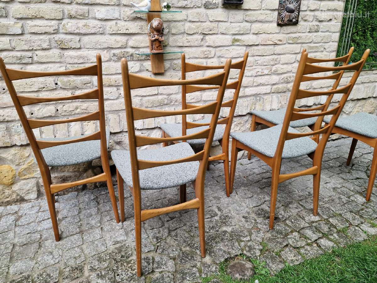 Vintažinės mid century bukmedžio kėdės - nuotraukos Nr. 23