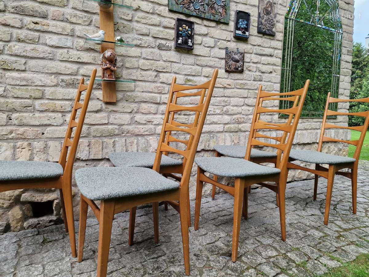 Vintažinės mid century bukmedžio kėdės - nuotraukos Nr. 25