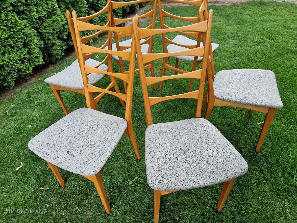 Vintažinės mid century bukmedžio kėdės - nuotraukos Nr. 36