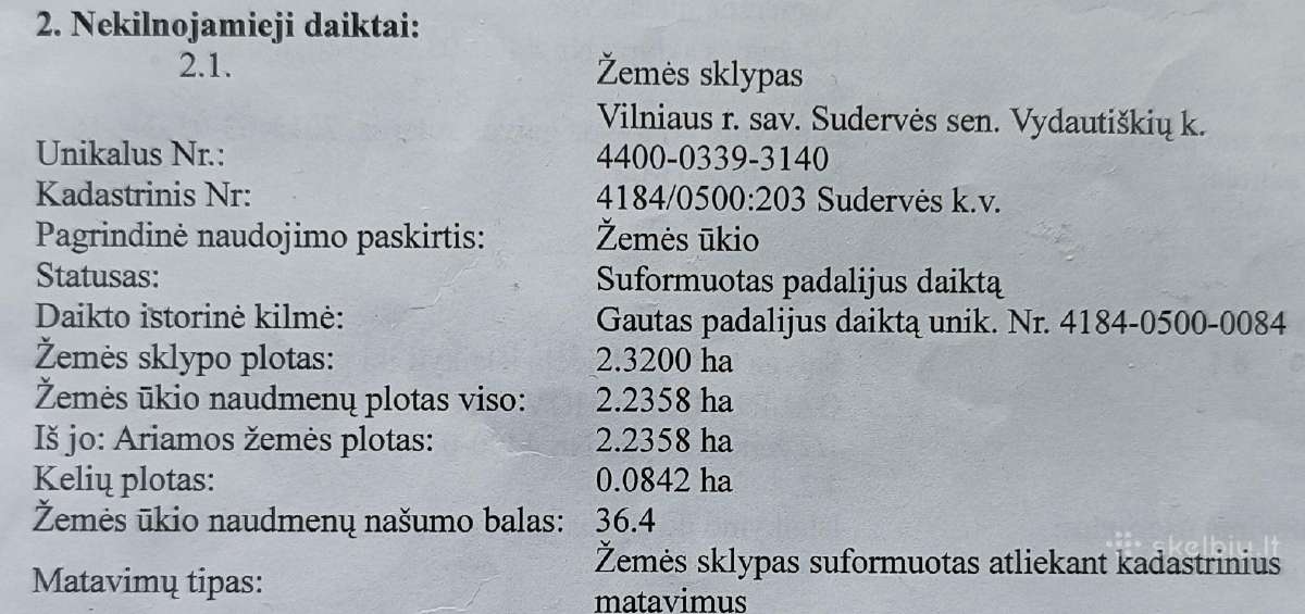 Parduodamas 2.32 ha žemės ūkio paskirties sklypas - nuotraukos Nr. 6