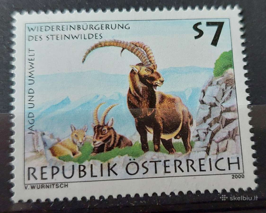 Austrija 2000 kalnų ožys, švarus Michel Nr 2306