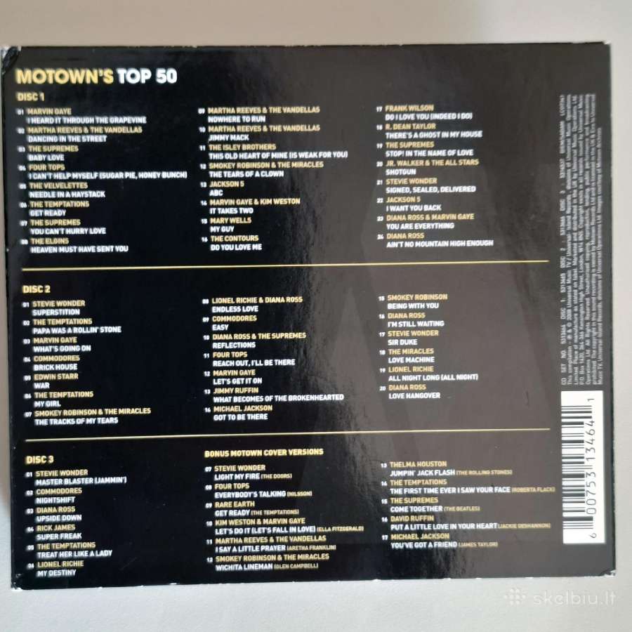 Various – Motown 50 (3 x CD rinkinys) - nuotraukos Nr. 2