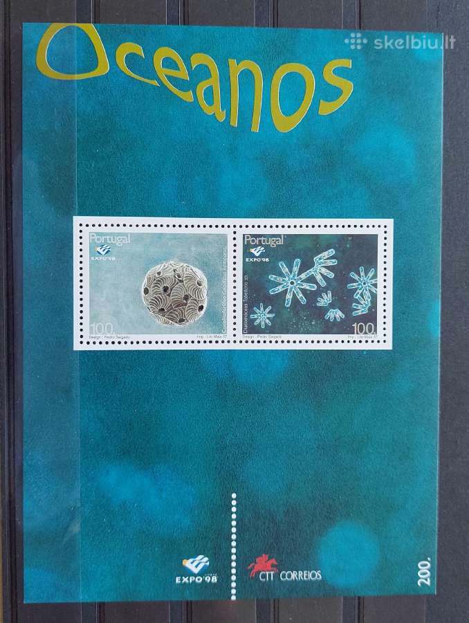 Portugalija 1997 jūros fauna, švarus Michel Nr blo