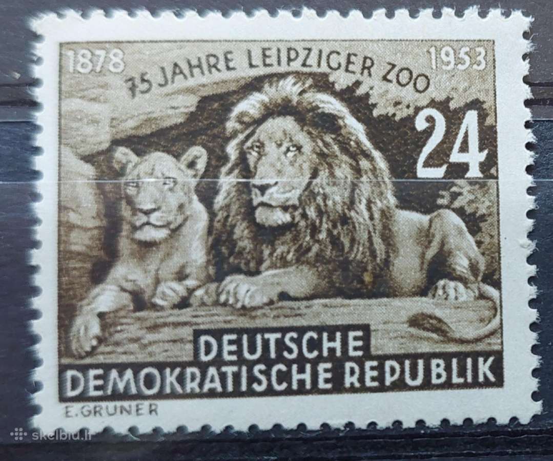 Vokietija(ddr)1953 zoologijos sodas, švarus, Mich