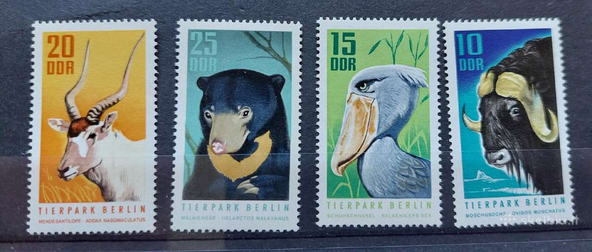 Vokietija(ddr)1970 gyvūnai , švarus, Michel Nr161