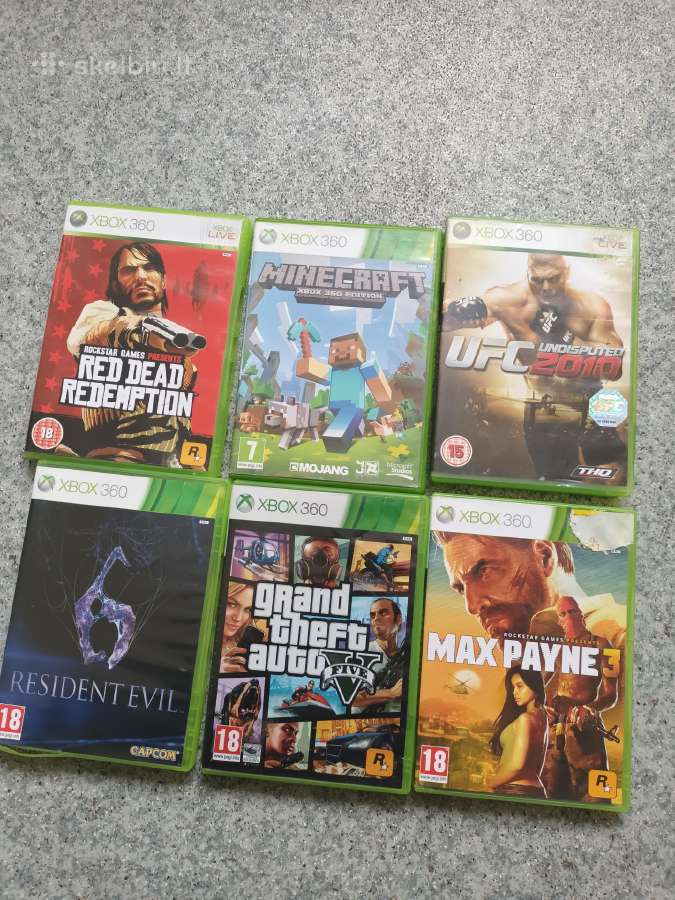 Xbox 360 žaidimai minecraft, gta 5, ufc Panevėžyje