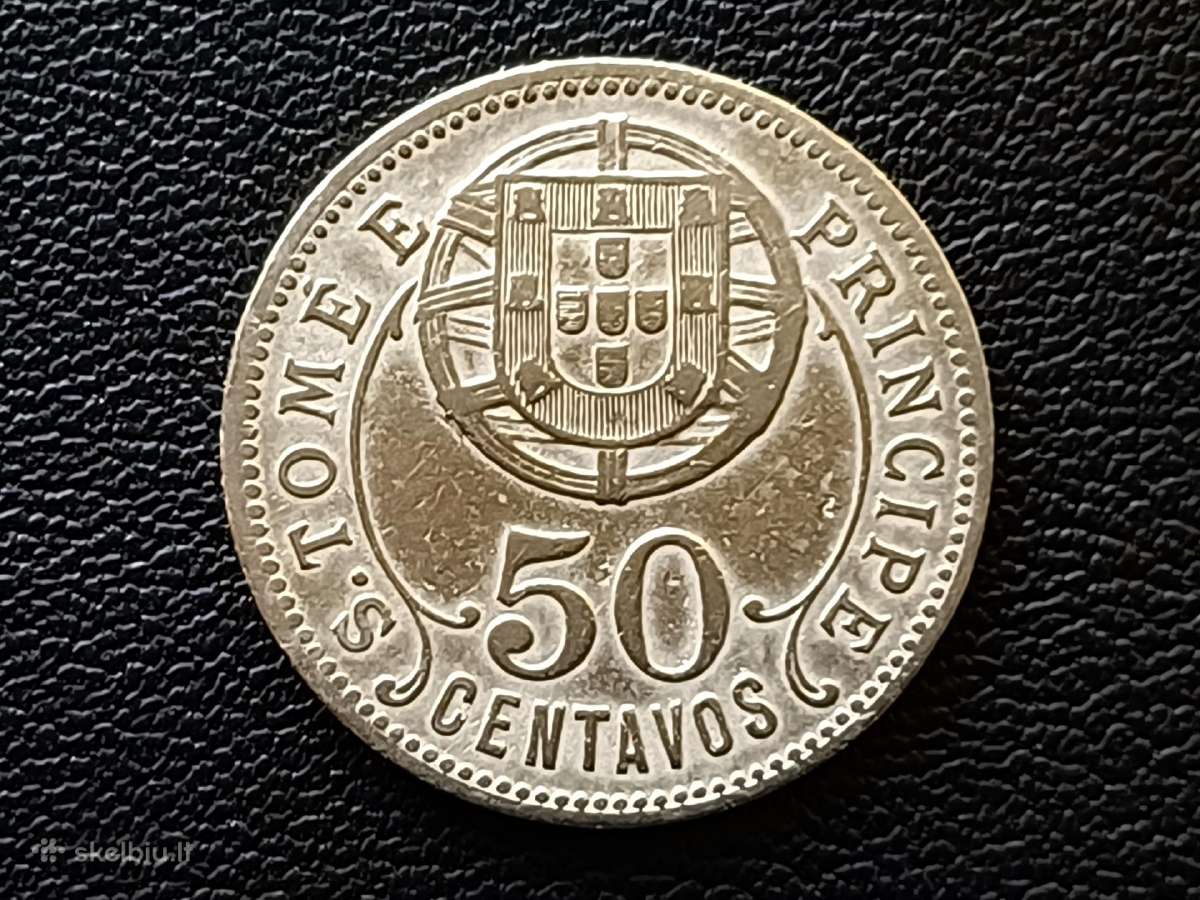 (9) 50 centavų 1929m. San Tomė ir Prinsipė.