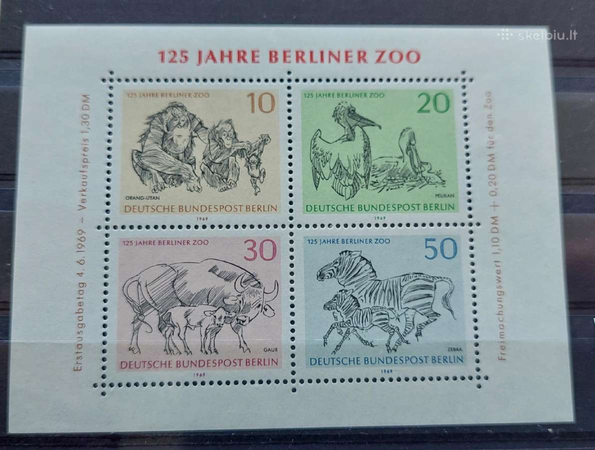 Vokietija(berlin)1969 zoologijos sodas , švarus,