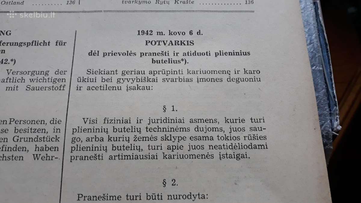 Lietuva Vokietija laikraštis Amtsblatt 1942 - nuotraukos Nr. 4