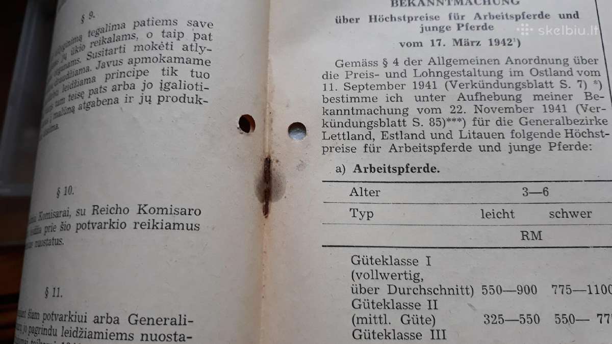 Lietuva Vokietija laikraštis Amtsblatt 1942 - nuotraukos Nr. 5