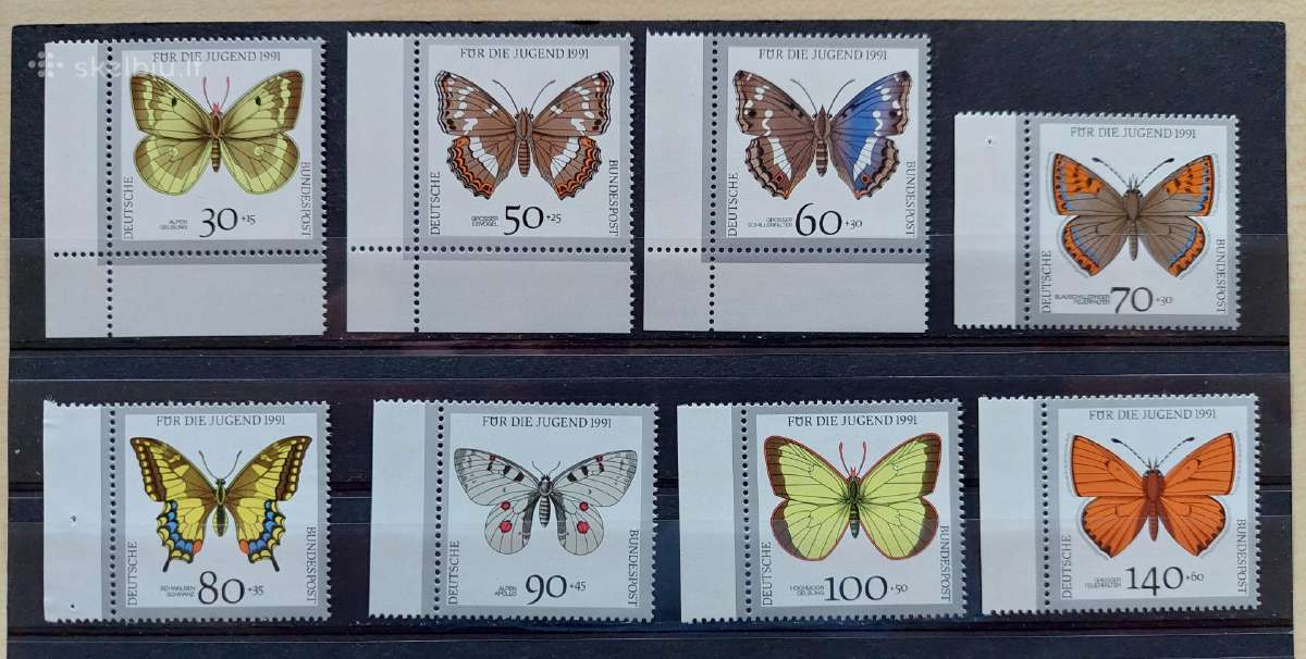 Vokietija 1991 drugeliai ,švarus, Michel Nr1512-15