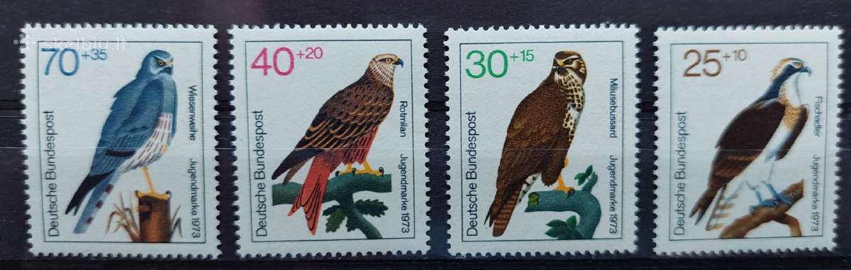 Vokietija 1973 ereliai ,švarus, Michel Nr754-757