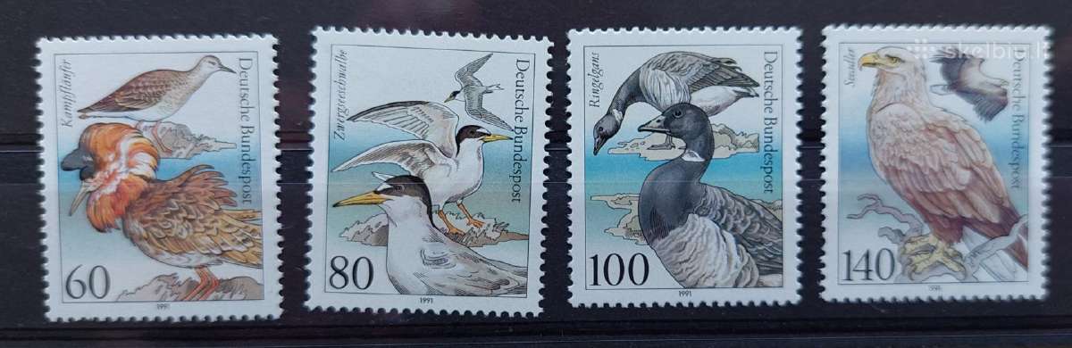 Vokietija 1991 paukščiai ,švarus, Michel Nr1539-15