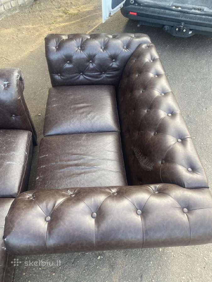 Chesterfield trijų dalių komplektas - nuotraukos Nr. 2