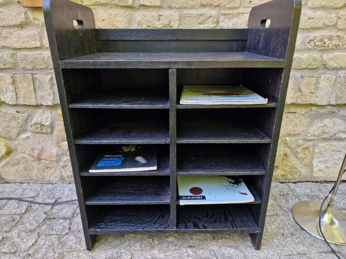 Vintažinė mid century ąžuolinė lentyna - nuotraukos Nr. 6