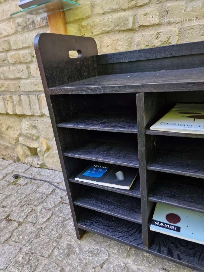 Vintažinė mid century ąžuolinė lentyna - nuotraukos Nr. 8