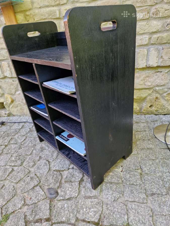 Vintažinė mid century ąžuolinė lentyna - nuotraukos Nr. 9
